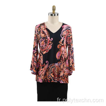 T-shirt femme automne Fix Print Loose Tops